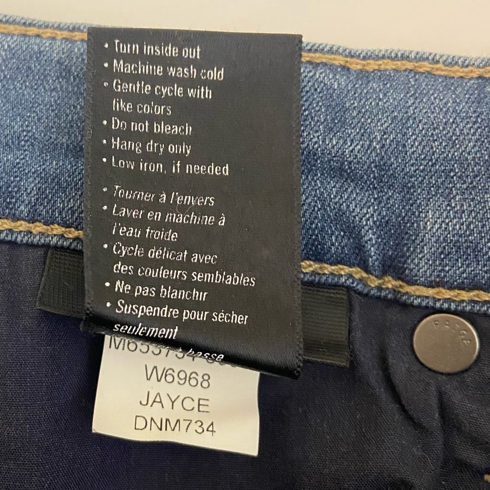 PAIGE Jeans - Medium Wash Mid Rise Slim Fit Lennox Jeans - Women's size 29 - Picture 5 of 7